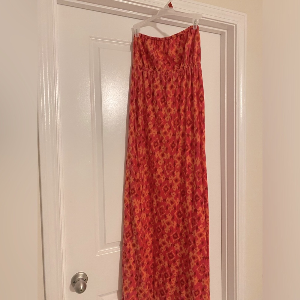 Women’s Spring/Summer Maxi dress, Medium, ikat/geometric pattern
